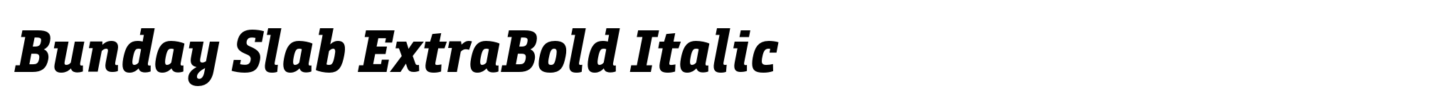 Bunday Slab ExtraBold Italic image
